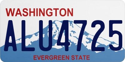 WA license plate ALU4725