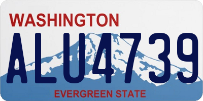 WA license plate ALU4739