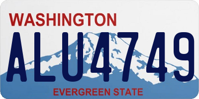 WA license plate ALU4749
