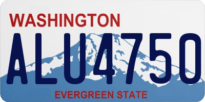 WA license plate ALU4750