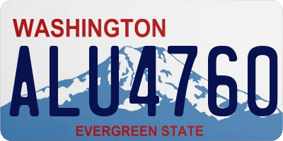 WA license plate ALU4760