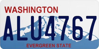 WA license plate ALU4767