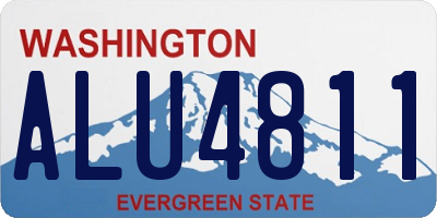 WA license plate ALU4811