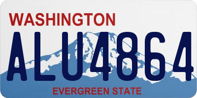 WA license plate ALU4864