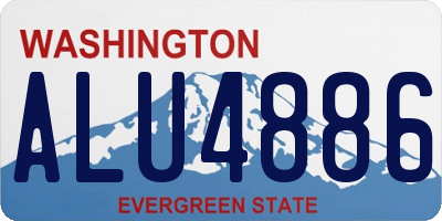 WA license plate ALU4886