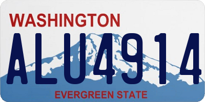 WA license plate ALU4914