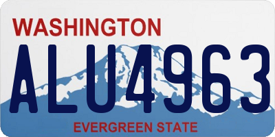 WA license plate ALU4963