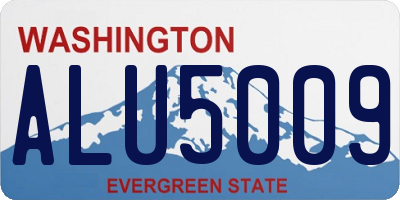 WA license plate ALU5009