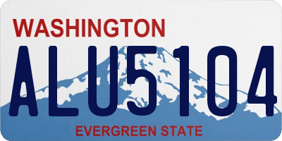 WA license plate ALU5104