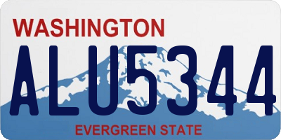 WA license plate ALU5344
