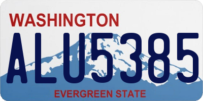 WA license plate ALU5385