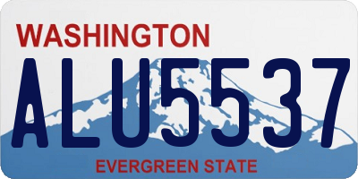 WA license plate ALU5537