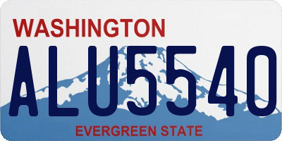 WA license plate ALU5540