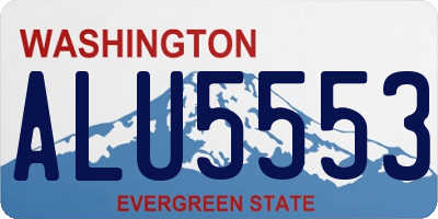 WA license plate ALU5553