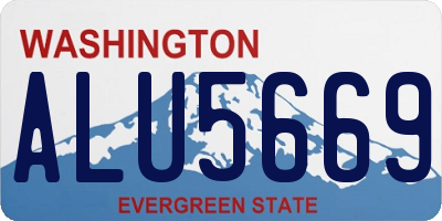 WA license plate ALU5669
