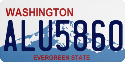 WA license plate ALU5860