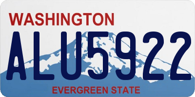WA license plate ALU5922