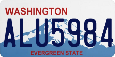 WA license plate ALU5984
