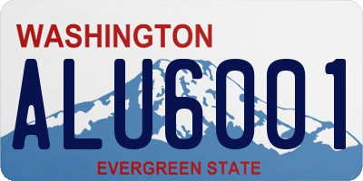 WA license plate ALU6001