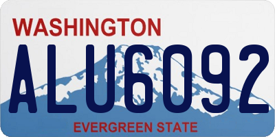 WA license plate ALU6092
