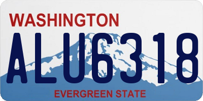 WA license plate ALU6318