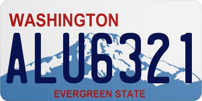 WA license plate ALU6321
