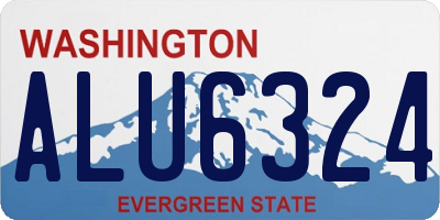 WA license plate ALU6324