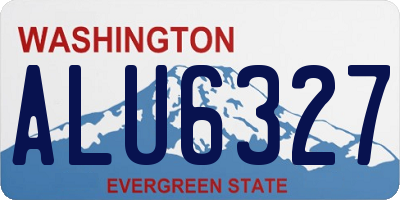 WA license plate ALU6327