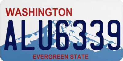 WA license plate ALU6339
