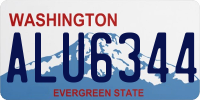 WA license plate ALU6344