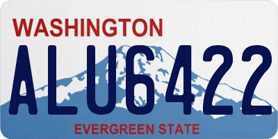 WA license plate ALU6422