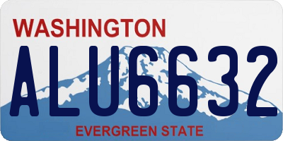 WA license plate ALU6632