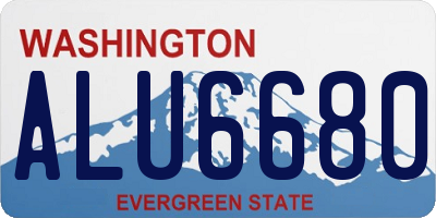 WA license plate ALU6680