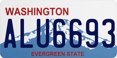 WA license plate ALU6693