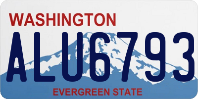 WA license plate ALU6793