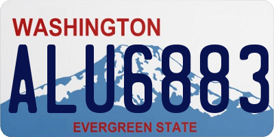 WA license plate ALU6883
