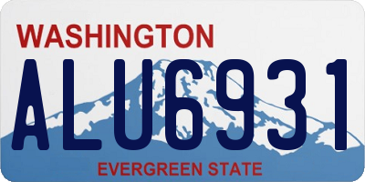 WA license plate ALU6931