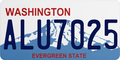 WA license plate ALU7025