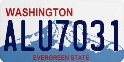 WA license plate ALU7031