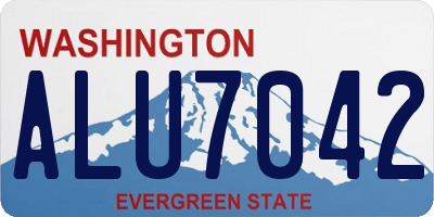 WA license plate ALU7042