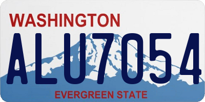 WA license plate ALU7054