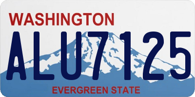 WA license plate ALU7125