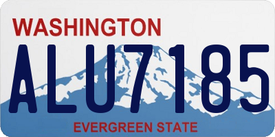 WA license plate ALU7185