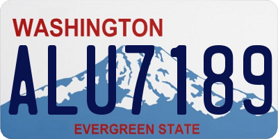 WA license plate ALU7189