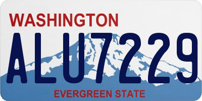WA license plate ALU7229