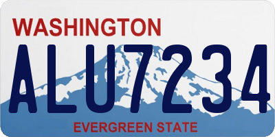 WA license plate ALU7234