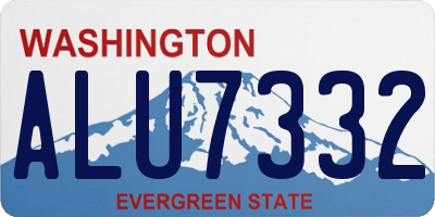 WA license plate ALU7332