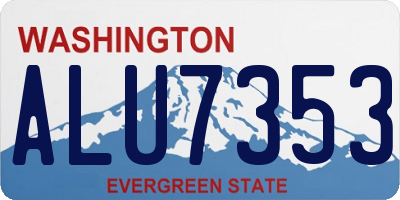 WA license plate ALU7353