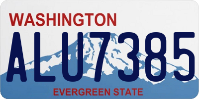 WA license plate ALU7385
