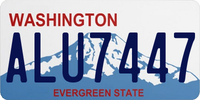 WA license plate ALU7447